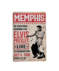 Elvis Sign Tin Memphis Poster