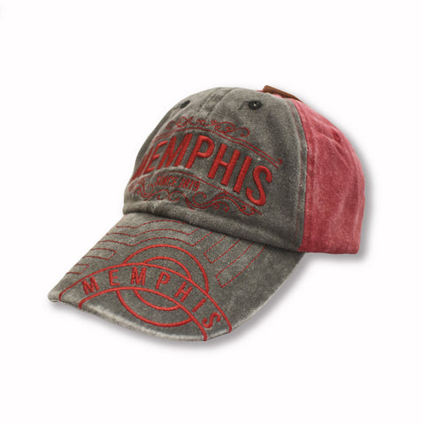Memphis Cap Gray And Red Since 1819