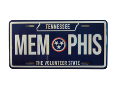 Memphis Magnet License Plate Blue