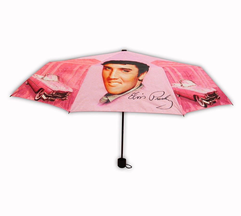 Elvis Umbrella Pink w/Guitars