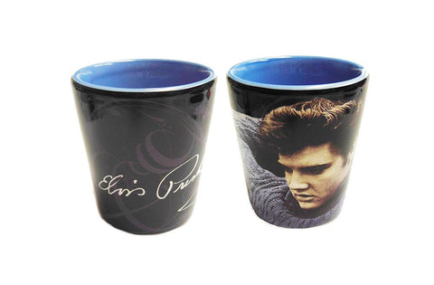 Elvis Shot Glass Blue Sweater Ceramic