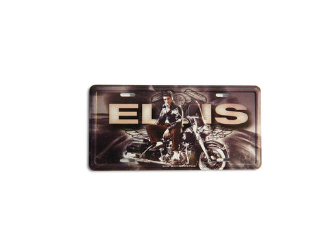 Elvis Magnet License Plate Motorcycle with Wings