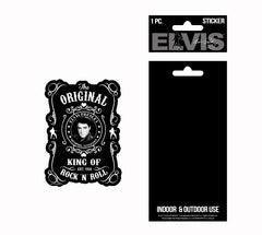 Elvis Sticker Rectangular Blk & Wht Est ...
