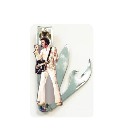 Elvis Key Chain/Nail Clippers White Jumpsuit