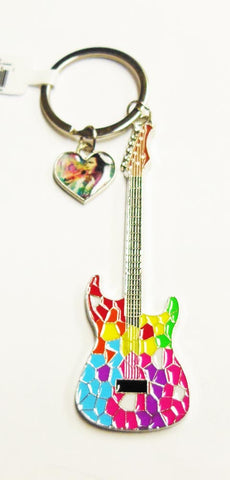 Elvis Key Chain Mosaic Guitar w/ Charm