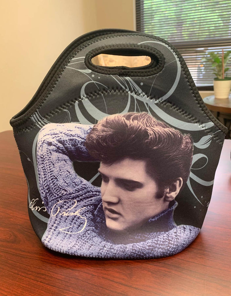 Elvis Lunch Bag Blue Sweater w/ Zipper