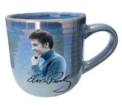 Elvis Mug Glazed Blue Sweater.