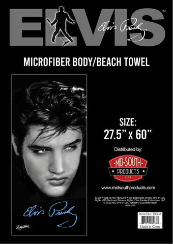 Elvis Microfiber Body/Beach Towel Up Close