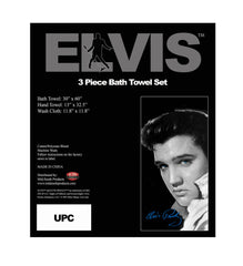 Elvis Bath Towel Blk&Wht - Set 3/PC-