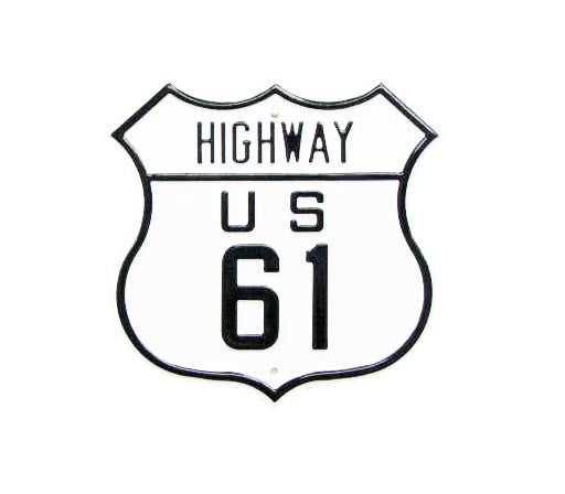 Sign Highway US 61 -"Blues Highway" -