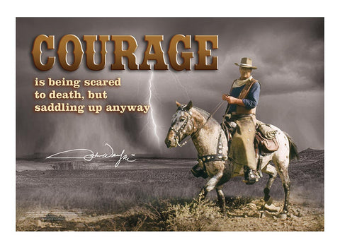 John Wayne Sign Courage Storm