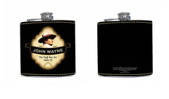 John Wayne Leather Flask Shield