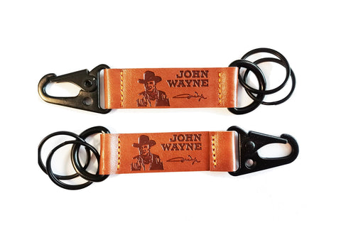 John Wayne Leather Key Chain Belt Clip