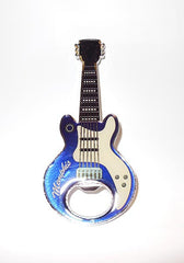 Memphis Bottle Opener Magnet Guitar Blue