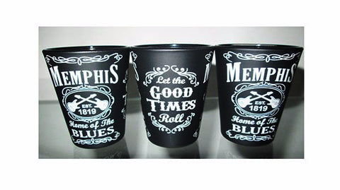 Memphis Shot Glass Blk & Wht Est 1819