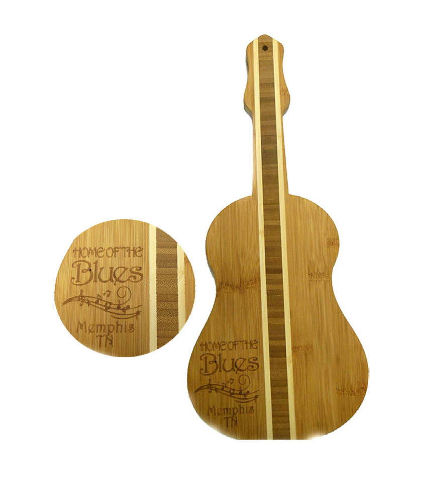 Memphis Cutting Board  Wood Guitar Shape