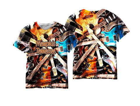 Memphis T-Shirt Guitar Collage