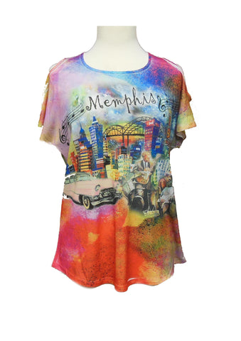 Memphis T-Shirt Skyline  Open Shoulders