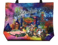 Memphis Tote Bag Collage Skyline