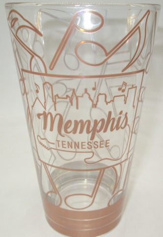 Memphis Glass Pint Rose Gold