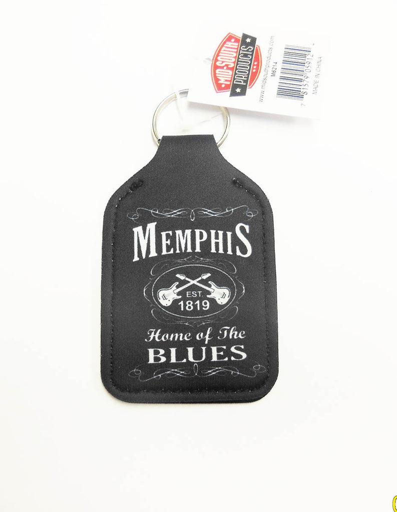 Memphis -Key Chain w/ Multiuse Pouch: Hand Sanitizer, Lip Stick and more -"BLK&WHT"
