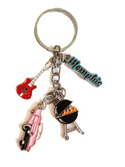 Memphis Key Chain Icons Dangle
