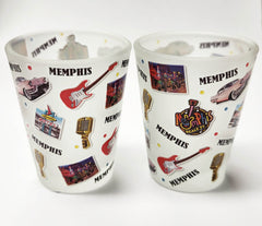 Memphis Shot Glass Icons Frosted