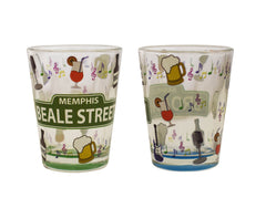 Memphis Shot Glass Beale Icons Assrtd Colors