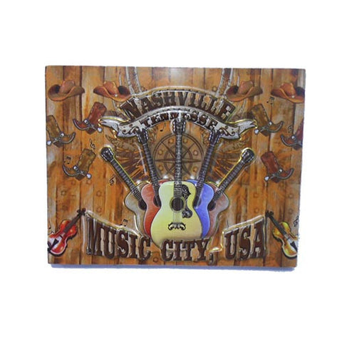 Nashville Magnet Pop Outs Guitar Wood Panel