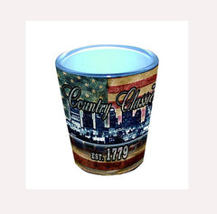 Nashville Shot Glass Country  Classic with Flag
