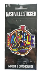 Nashville Sticker Round Neon