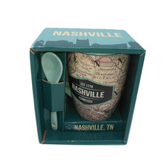 Nashville Mug Map w/ Spoon