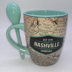 Nashville Mug Map w/ Spoon