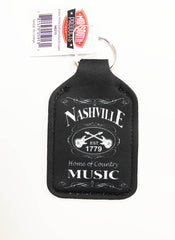 Nashville- Key Chain w/ Multiuse Pouch: Hand Sanitizer, Lip Stick and more -"BLK&WHT"