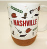 Nashville Mug Icons w/Cork Base -