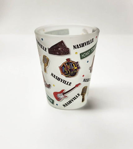 Nashville Shot Glass Icons Frosted