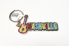 Nashville Key Chain Guitar Lettering PVC/Metal