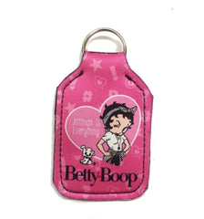 Betty Boop Key Chain  w/ Multiuse Pouch: Hand Sanitizer, Lip Stick and more  -"Attitude"