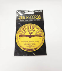 Sun Records Sticker Johnny Cash Folstom....