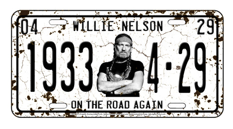 Willie Nelson License Plate Willie 1933
