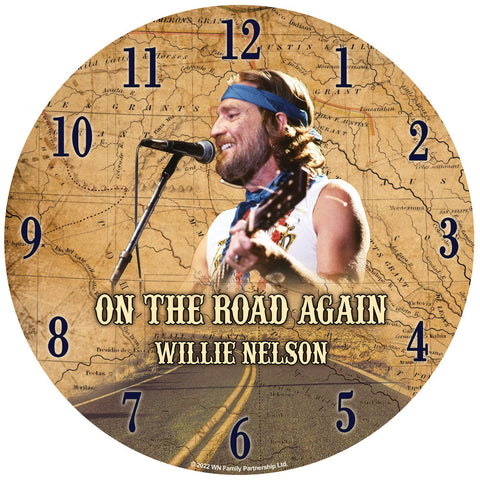 Willie Nelson Clock  "On The Road Again"