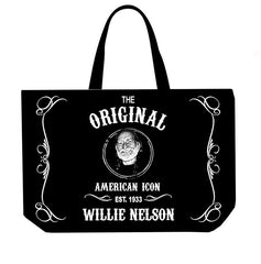 Willie Nelson Tote Bag Blk&Wht Est.