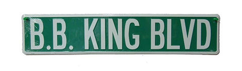 BB King Blvd Street Sign