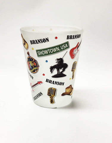 Branson Shot Glass Icons Frosted