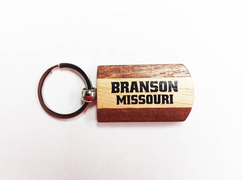 Branson Key Chain Two Tones Wood