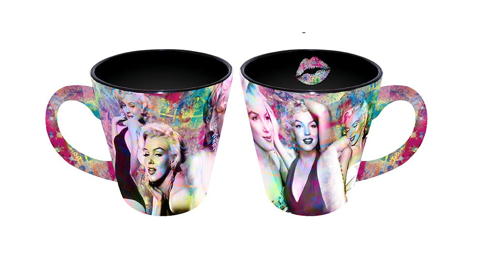Marilyn Mug Colorful Collage Latte