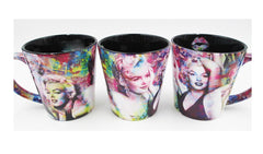 Marilyn Mug Colorful Collage Latte