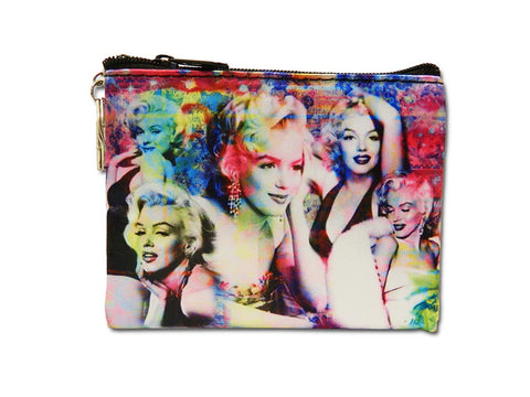Marilyn Key Chain / Coin Purse Colorful Collage