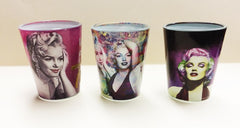 Marilyn Shot Glasses Colorful 3/Set