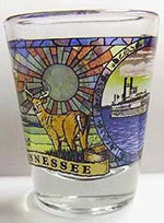 Tennessee Shot Glass Stained Glass